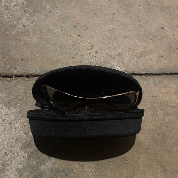 Prada Vintage Y2K Gold Beige Retro Sunglasses SPR 52H 5AK-6S1 - Picture 7 of 7